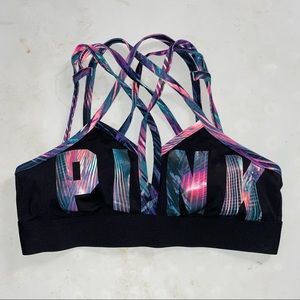 Pink sports bra